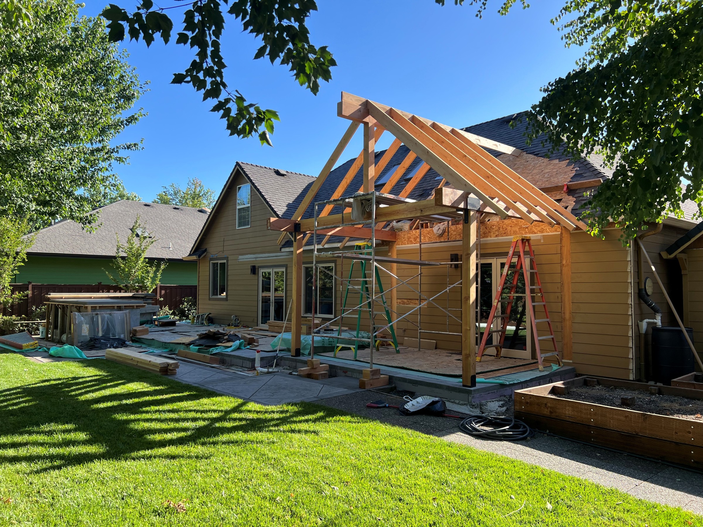 9 Gable Framing in Process